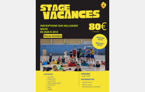 STAGE VACANCES OCTOBRE